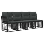 Outdoor-Sofagarnitur 8 pcs Schwarz und Dunkelgrau Polyester