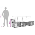 Outdoor-Sofagarnitur 13 pcs Natürlich und Cremweiß Polyester