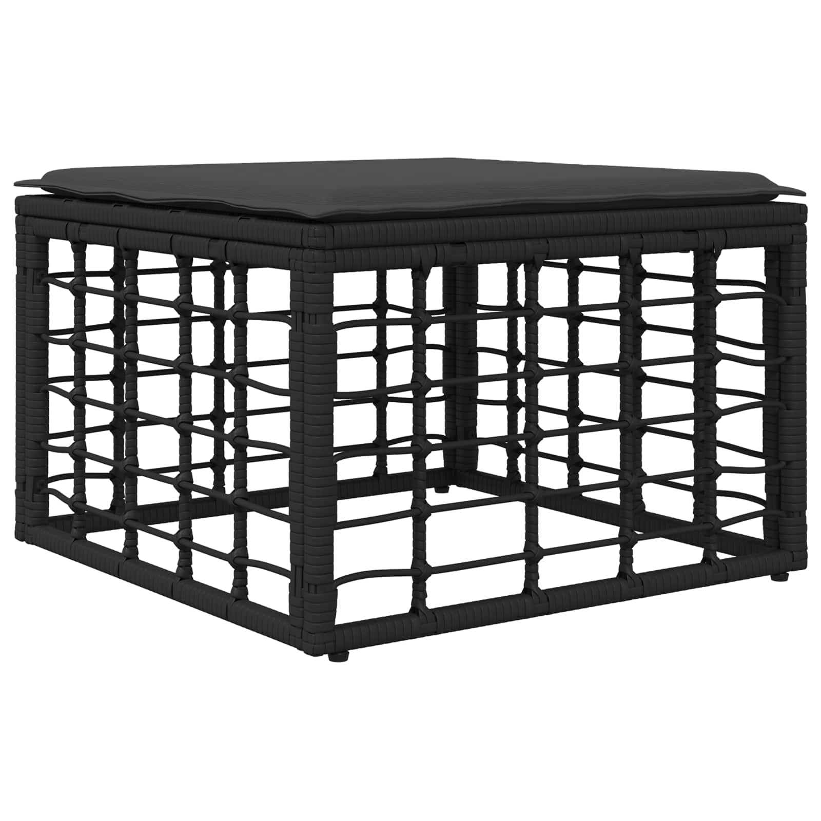 Outdoor-Sofagarnitur 10 pcs Schwarz und Dunkelgrau Polyester