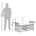 Outdoor-Sofagarnitur 8 pcs Natürlich und Cremweiß Polyester