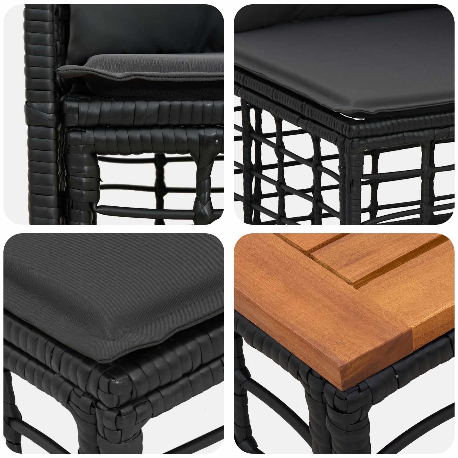 Outdoor-Sofagarnitur mit Kissen 5 pcs Polyester
