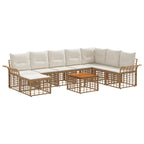 Outdoor-Sofagarnitur mit Kissen 5 pcs Polyester
