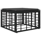 Outdoor-Sofagarnitur 10 pcs Schwarz und Dunkelgrau Polyester