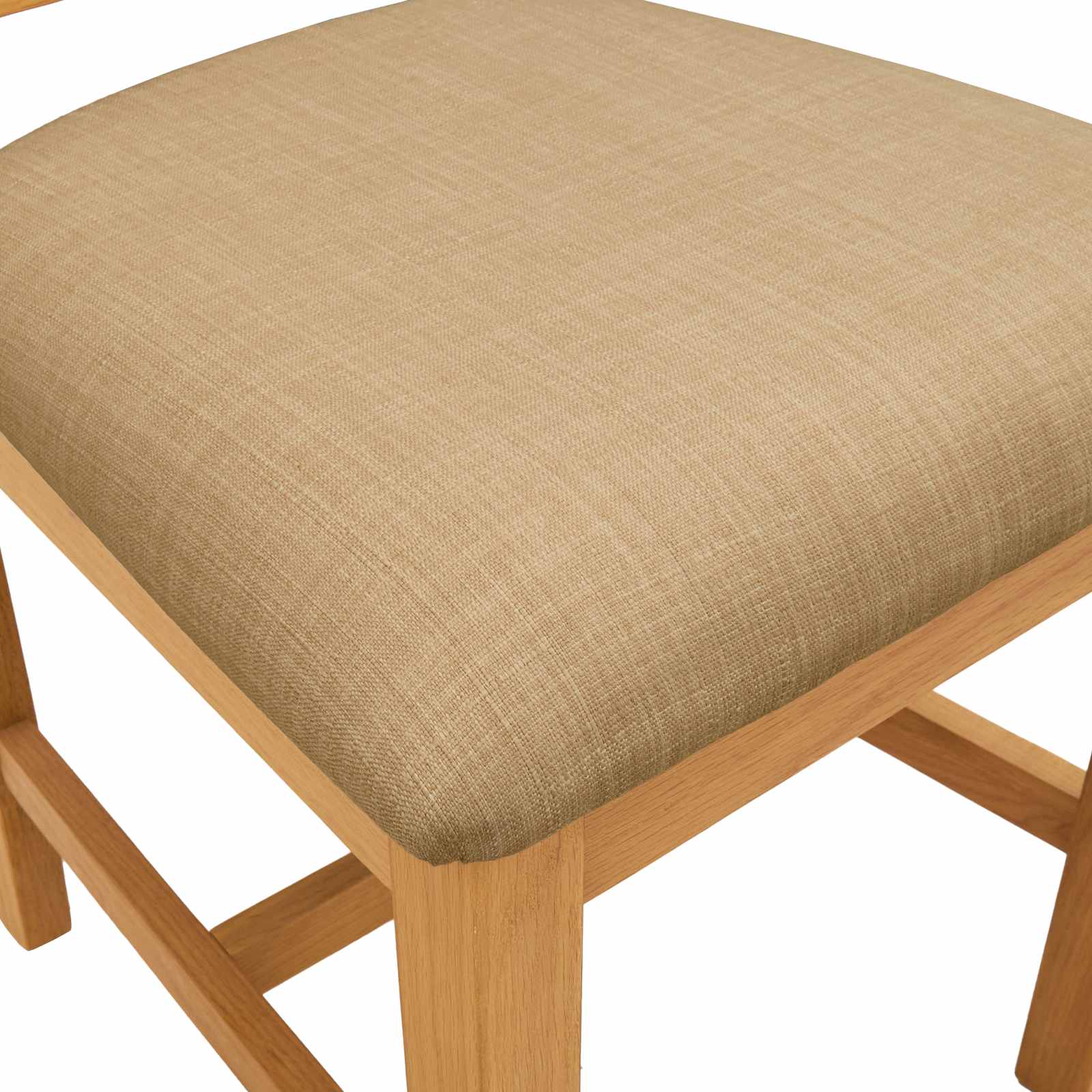 Esszimmerstuhl 2 pcs Massivholz Eiche Beige 45 x 59 x 92 cm