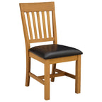 Esszimmerstuhl 2 pcs Massivholz Eiche Schwarz 45 x 59 x 92 cm
