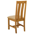 Esszimmerstuhl 2 pcs Massivholz Eiche Beige 45 x 54 x 100 cm