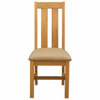 Esszimmerstuhl 2 pcs Massivholz Eiche Beige 45 x 54 x 100 cm