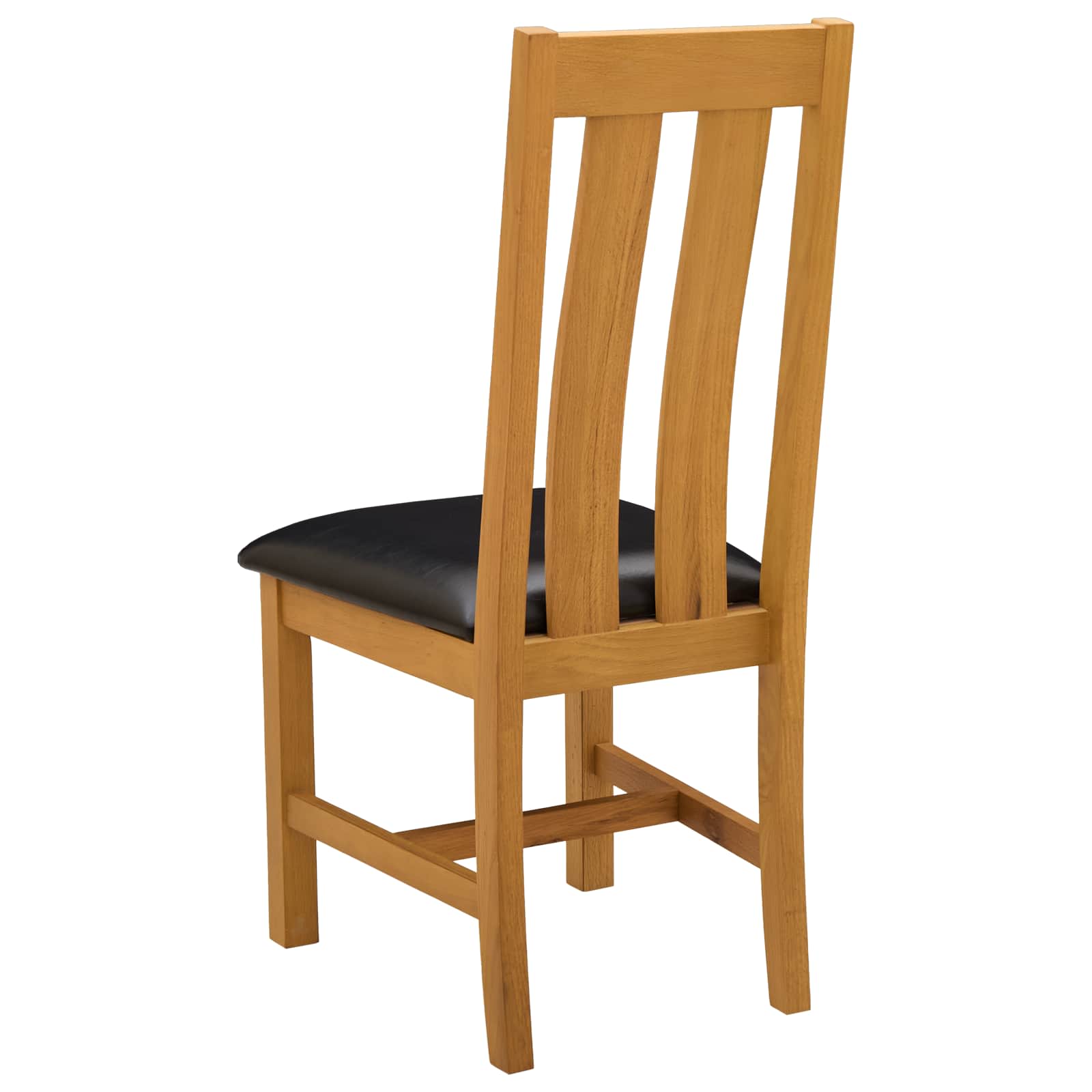 Esszimmerstuhl 2 pcs Massivholz Eiche Schwarz 45 x 54 x 100 cm