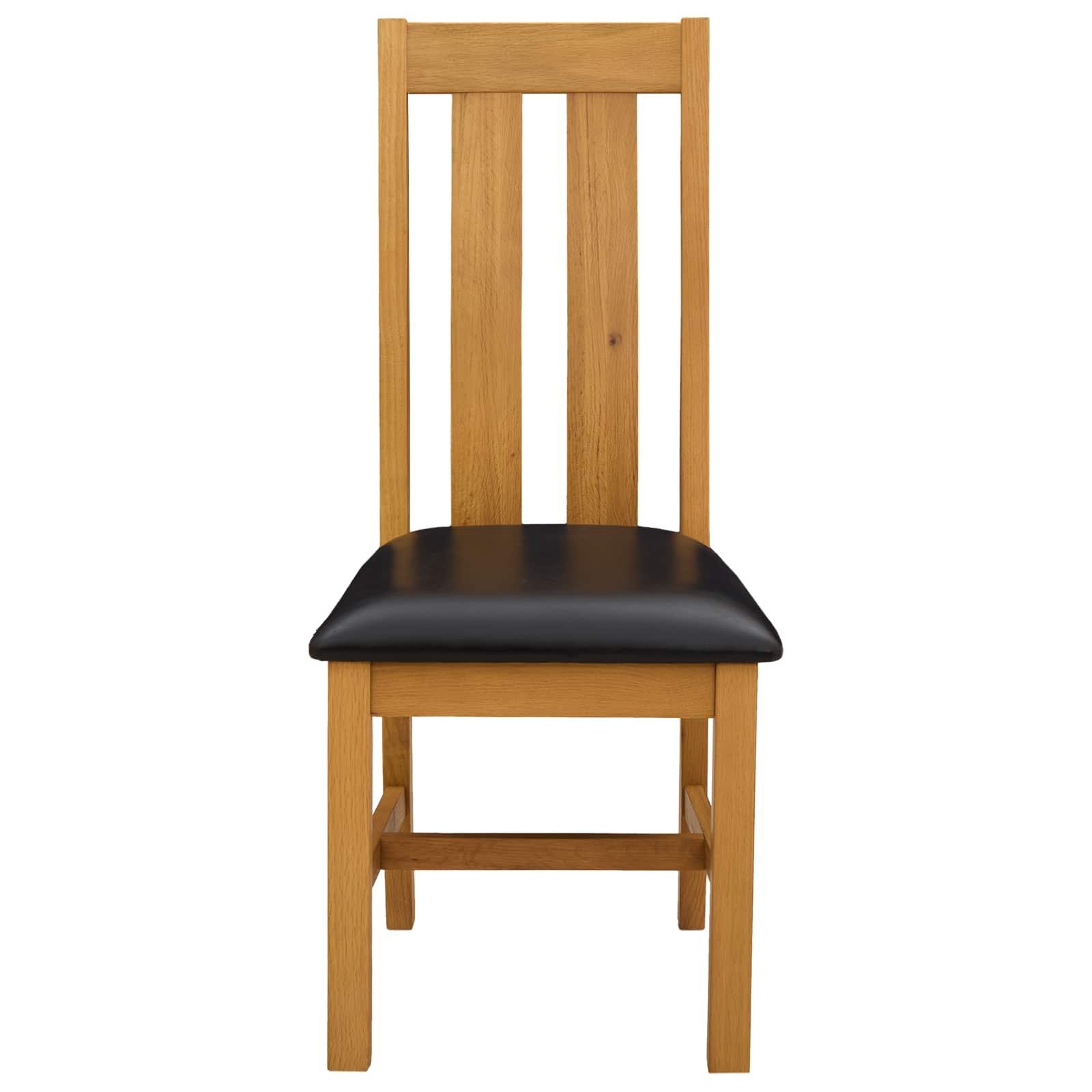 Esszimmerstuhl 2 pcs Massivholz Eiche Schwarz 45 x 54 x 100 cm