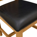 Esszimmerstuhl 2 pcs Massivholz Eiche Schwarz