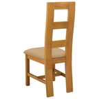 Esszimmerstuhl 2 pcs Massivholz Eiche Beige 45 x 51 x 105 cm