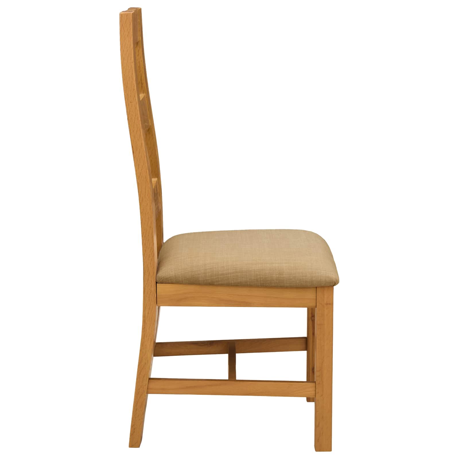 Esszimmerstuhl 2 pcs Massivholz Eiche Beige 45 x 51 x 105 cm