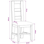 Esszimmerstuhl 2 pcs Massivholz Eiche Beige 45 x 51 x 105 cm