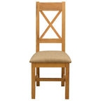 Esszimmerstuhl 2 pcs Massivholz Eiche Beige 45 x 54 x 105 cm