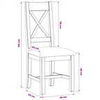 Esszimmerstuhl 2 pcs Massivholz Eiche Beige 45 x 54 x 105 cm
