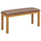 Esstischbank 95 x 32 x 45 cm Massivholz Eiche Grau