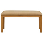 Esstischbank 95 x 32 x 45 cm Massivholz Eiche Beige