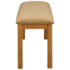 Esstischbank 95 x 32 x 45 cm Massivholz Eiche Beige