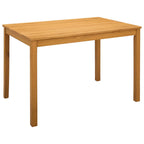 Esstisch 110 x 75 x 75 cm Massivholz Eiche Natur Rechtwinklig