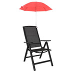 Sonnenschirm mit Klemme 2 pcs Feuersteinrot Ø 105 x 86 cm