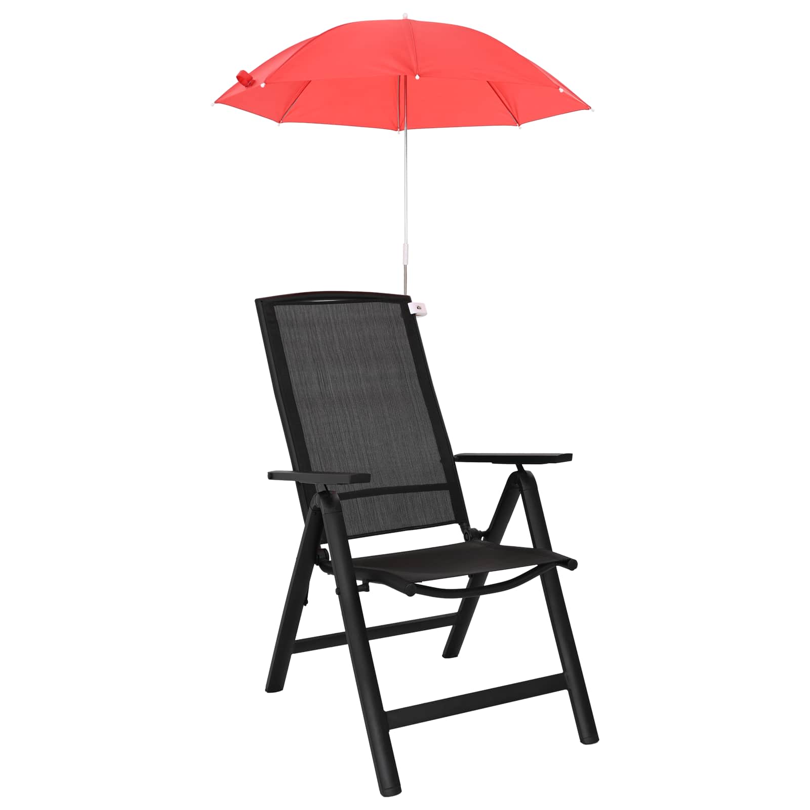 Sonnenschirm mit Klemme 2 pcs Feuersteinrot Ø 105 x 86 cm