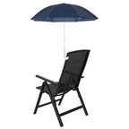 Sonnenschirm mit Klemme 2 pcs Marineblau Ø 105 x 86 cm