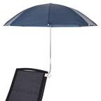 Sonnenschirm mit Klemme 2 pcs Marineblau Ø 105 x 86 cm