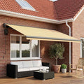 Markisenersatzstoff Gelb und Weiß 450 x 300 cm Polyester