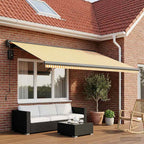 Markisenersatzstoff Gelb und Weiß 450 x 300 cm Polyester
