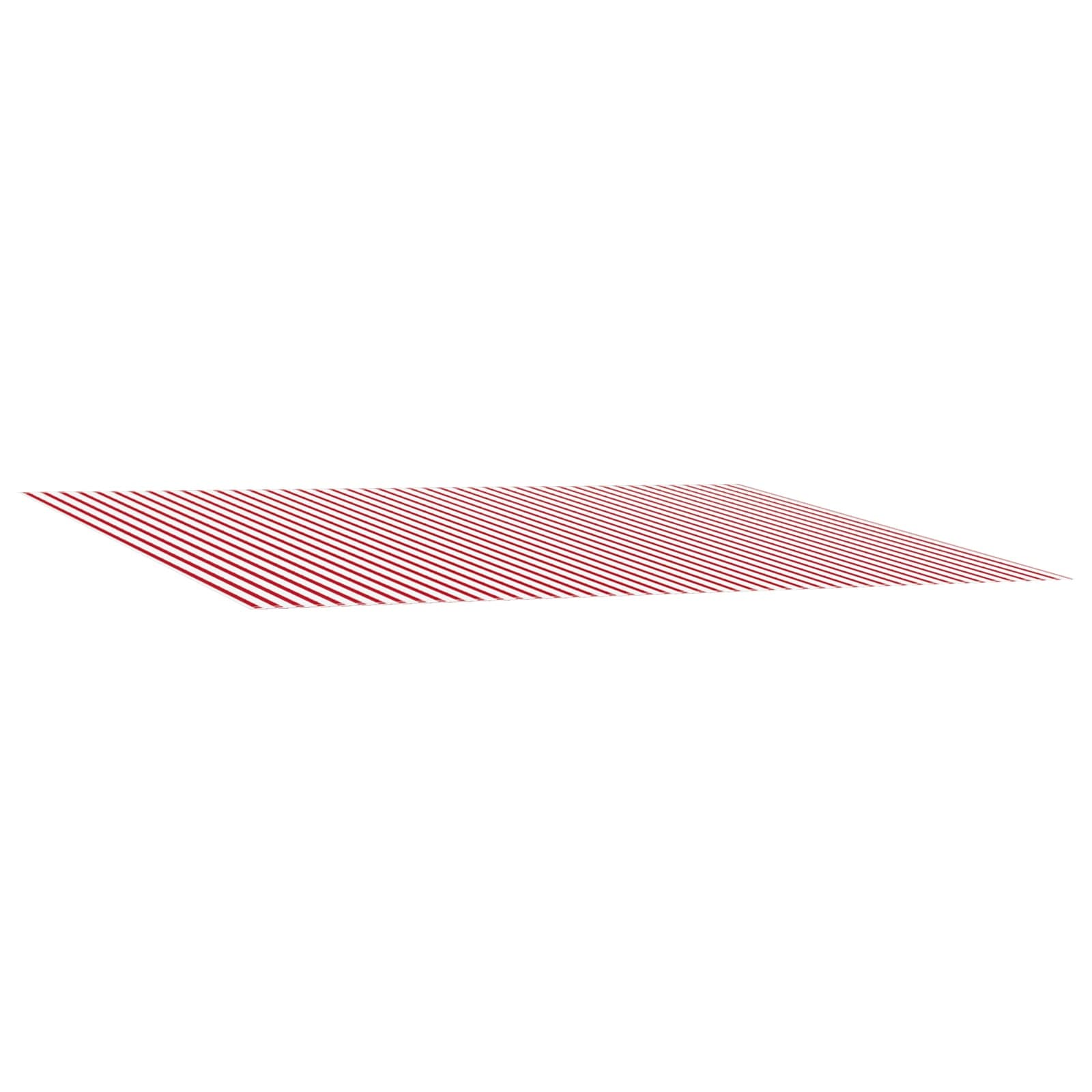 Markisenersatzstoff Rot und Weiß 600 x 350 cm Polyester