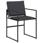 Garten Essgruppe 5 pcs Schwarz und Dunkelgrau 80 x 80 x 73 cm