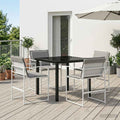 Garten Essgruppe 5 pcs Weiß und Hellgrau 80 x 80 x 73 cm