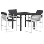 Garten Essgruppe 5 pcs Weiß und Anthrazit 80 x 80 x 73 cm