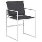 Garten Essgruppe 5 pcs Weiß und Anthrazit 80 x 80 x 73 cm