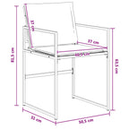 Garten Essgruppe 5 pcs Weiß und Anthrazit 80 x 80 x 73 cm