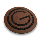 Filzuntersetzer mit farbigem Aufdruck