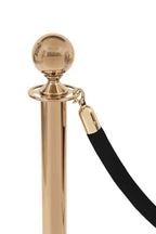 Schwarzes Velourseil – goldene Schnalle-0