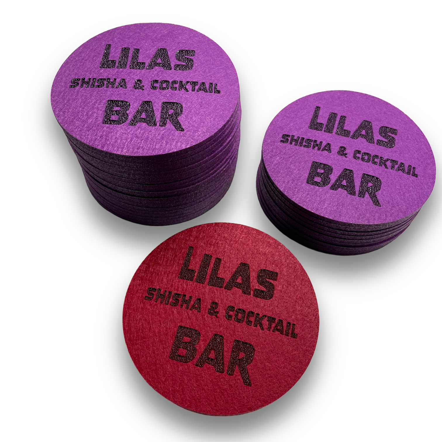 Felt coasters with your individual logo